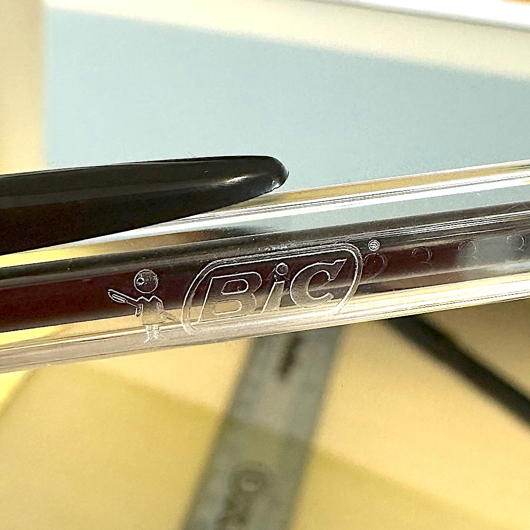 Pencil, pen, rubber, ruler