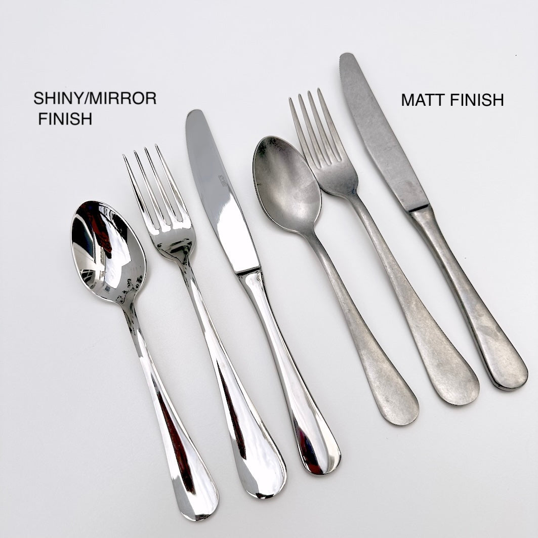 Matt finish cutlery