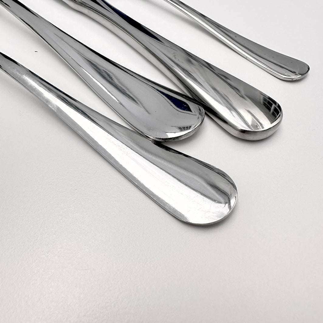 Plain stainless steel cutlery