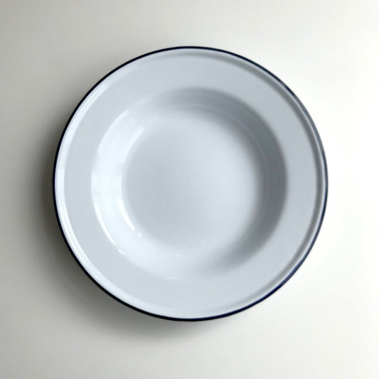 Enamel soup plate - utilitybrighton