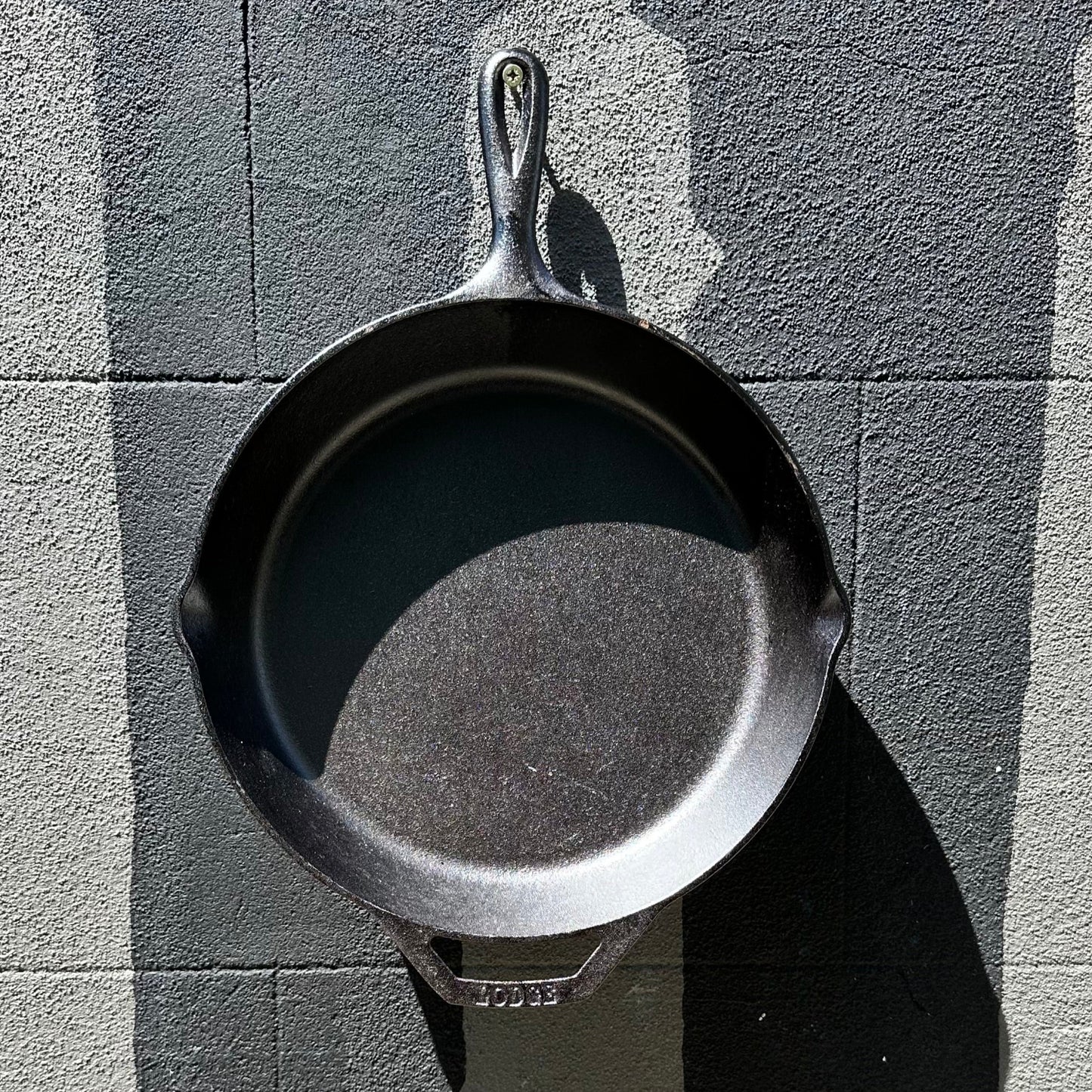 Lodge 12 inch skillet outdoor wall