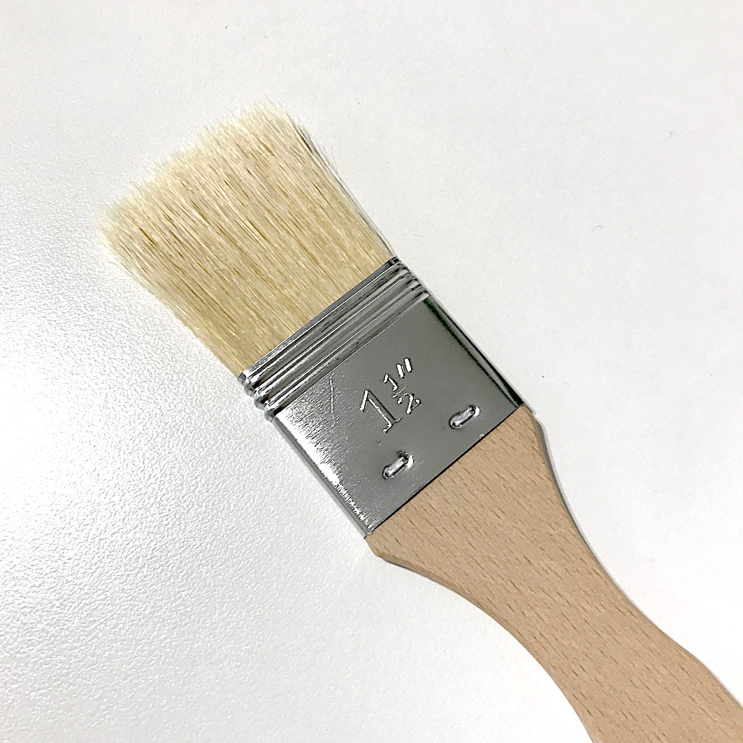 Pastry brush wood and natural fibre