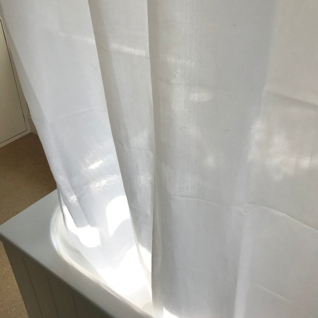 White shower curtain - utilitybrighton