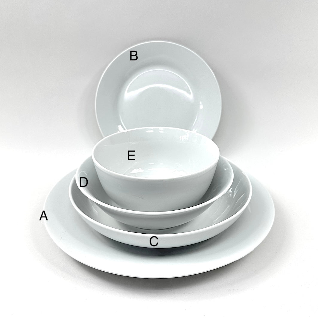 White plates and bowls - utilitybrighton