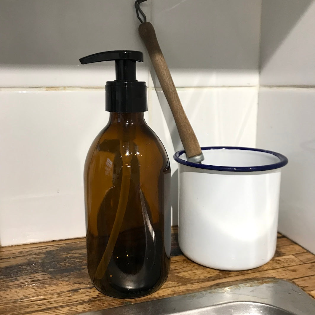 Brown glass pump or spray bottles - utilitybrighton