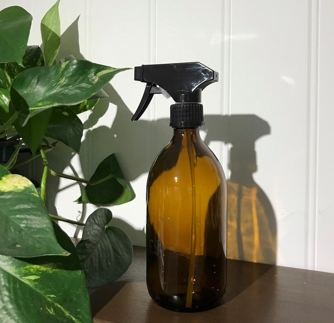 Brown glass pump or spray bottles - utilitybrighton