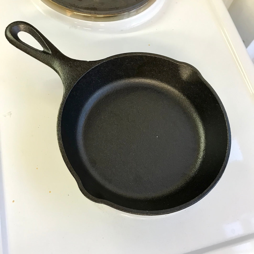 Lodge 6 skillet on hob