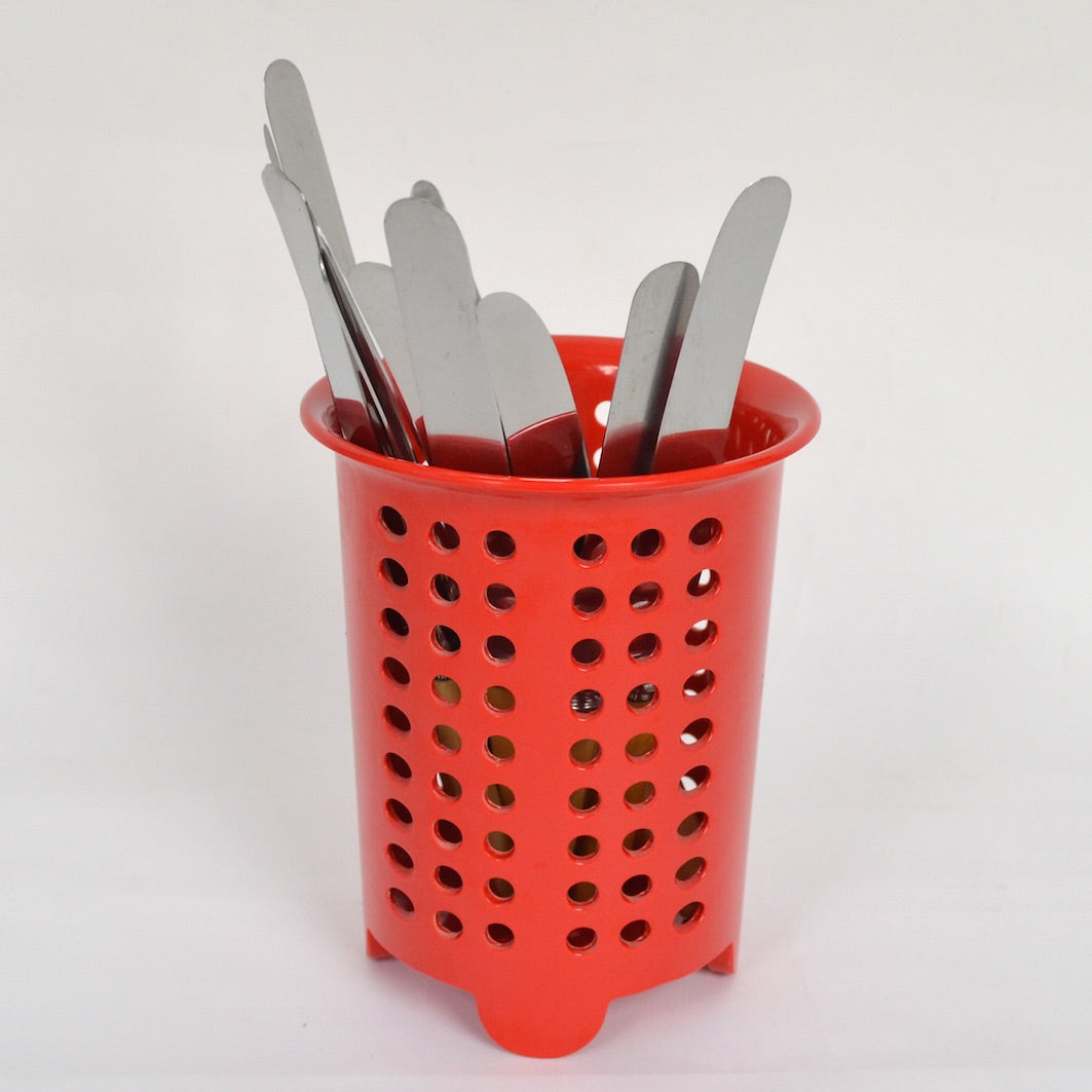 Melamine cutlery holder w knives