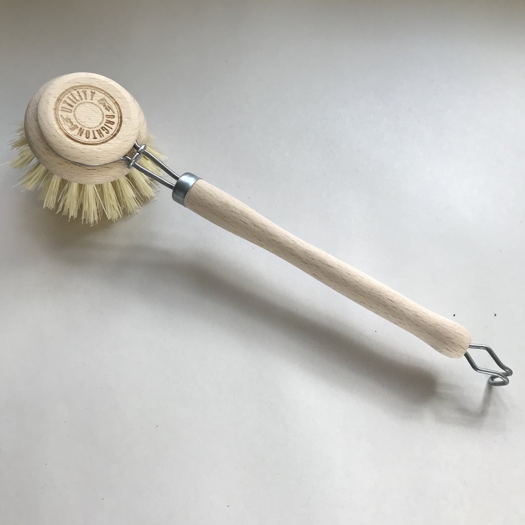 Utility natural fibre dish brush