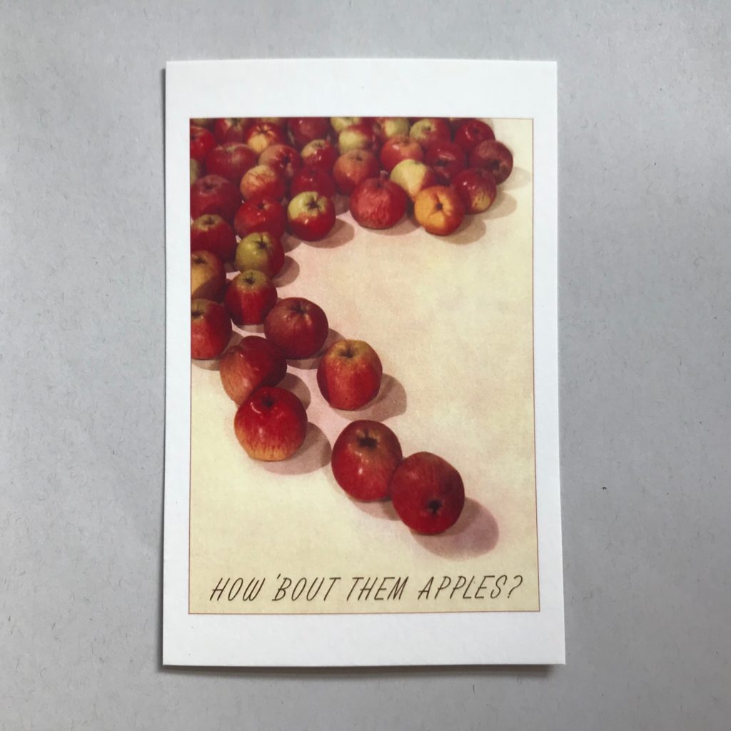 Postcard how bout them apples?