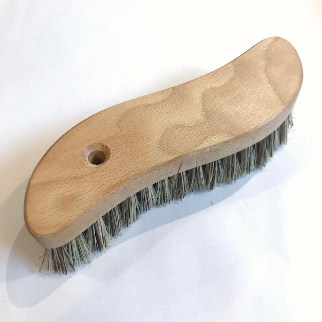 S shape scrubbing brush