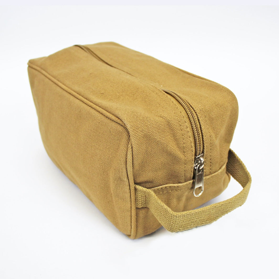 Canvas sponge bag toilet bag tan