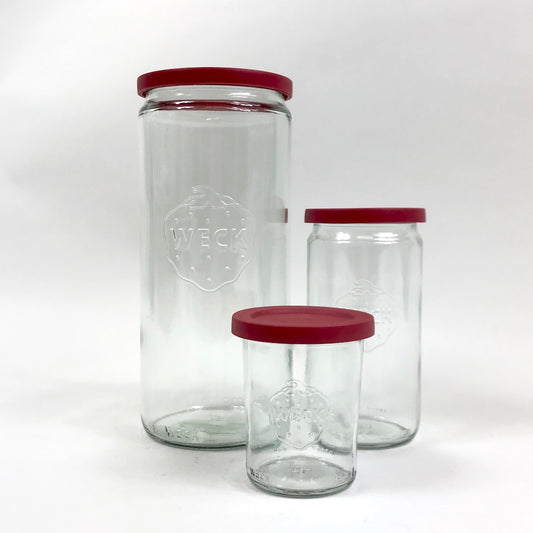 Weck Jars with red lids - utilitybrighton