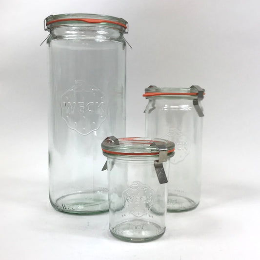 Weck Jars with glass lids - utilitybrighton