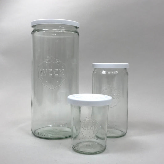 Weck Jars with white lids - utilitybrighton