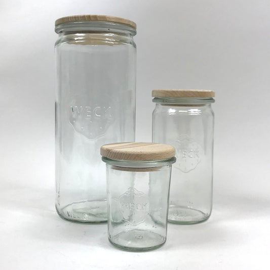 Weck Jars with wooden lids