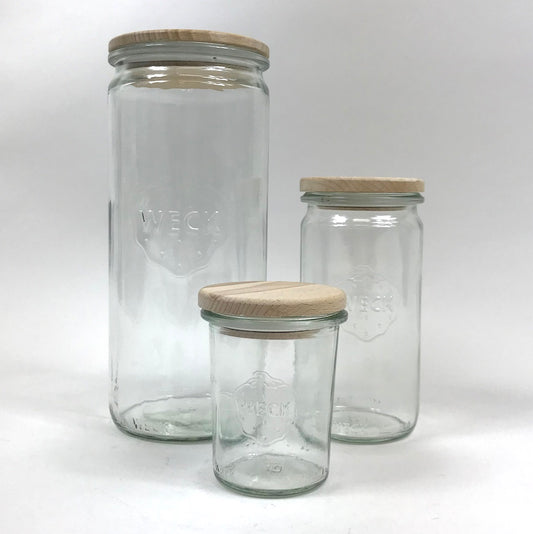 Weck Jars with wooden lids - utilitybrighton