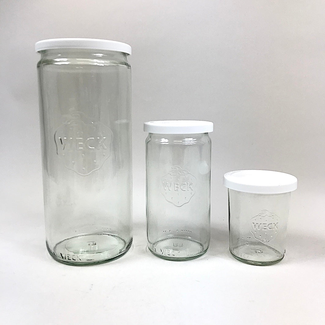 Weck Jars with white lids - utilitybrighton