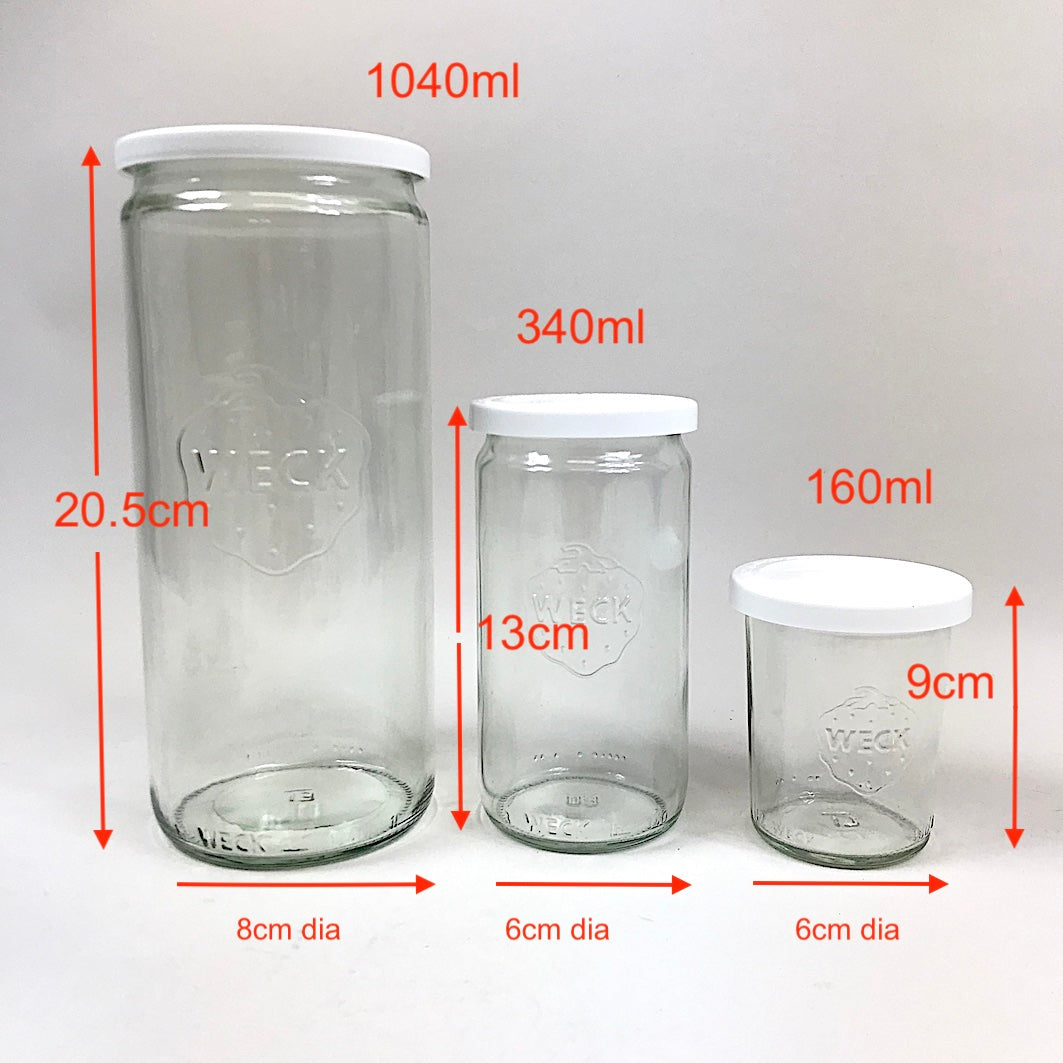 Weck Jars with red lids - utilitybrighton