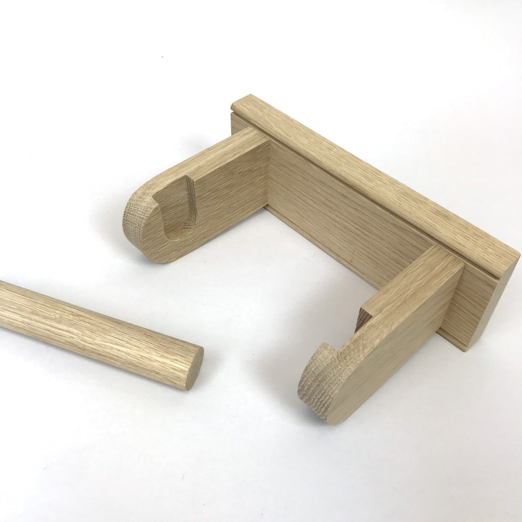 Wooden loo roll holder – out