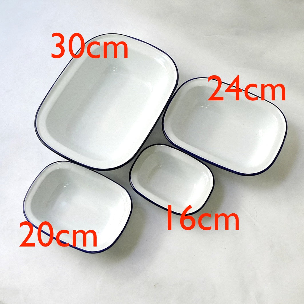 Enamel oblong pie dish sizes