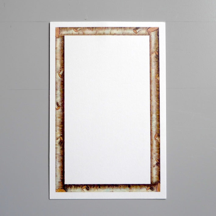 Postcard wooden log border