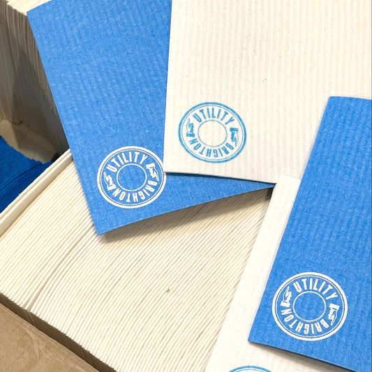 Swedish dishcloths blue and white in box