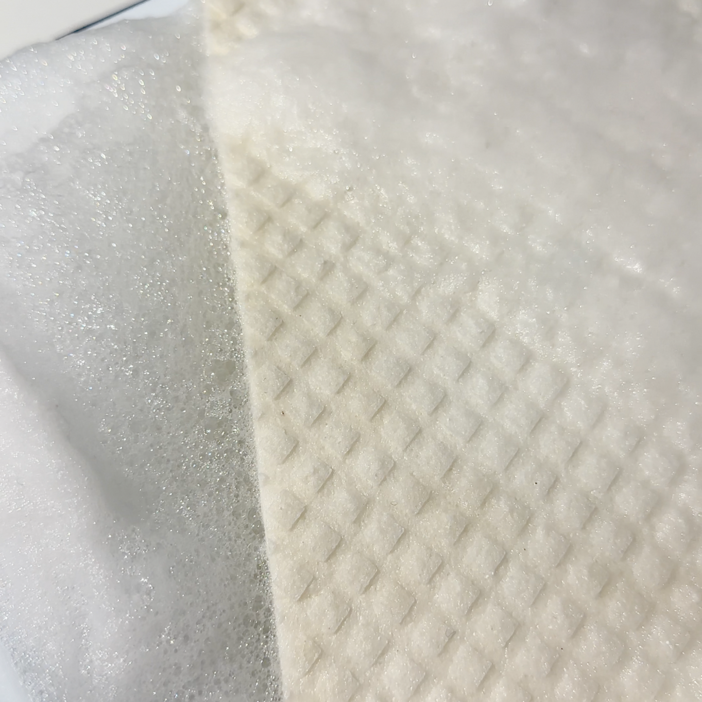 Dish cloth in sodium percarbonate solution