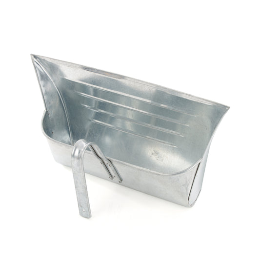 metal closed dustpan galvanised