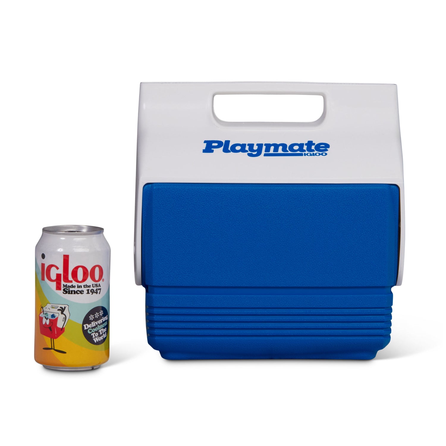 Igloo Playmate mini cooler blue with can