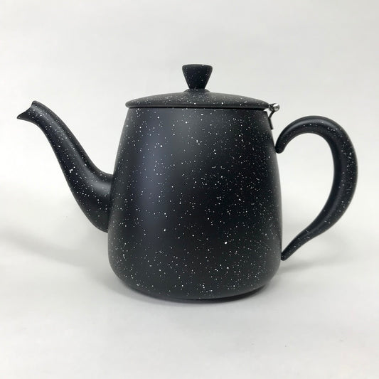 Stainless steel speckled teapot - utilitybrighton