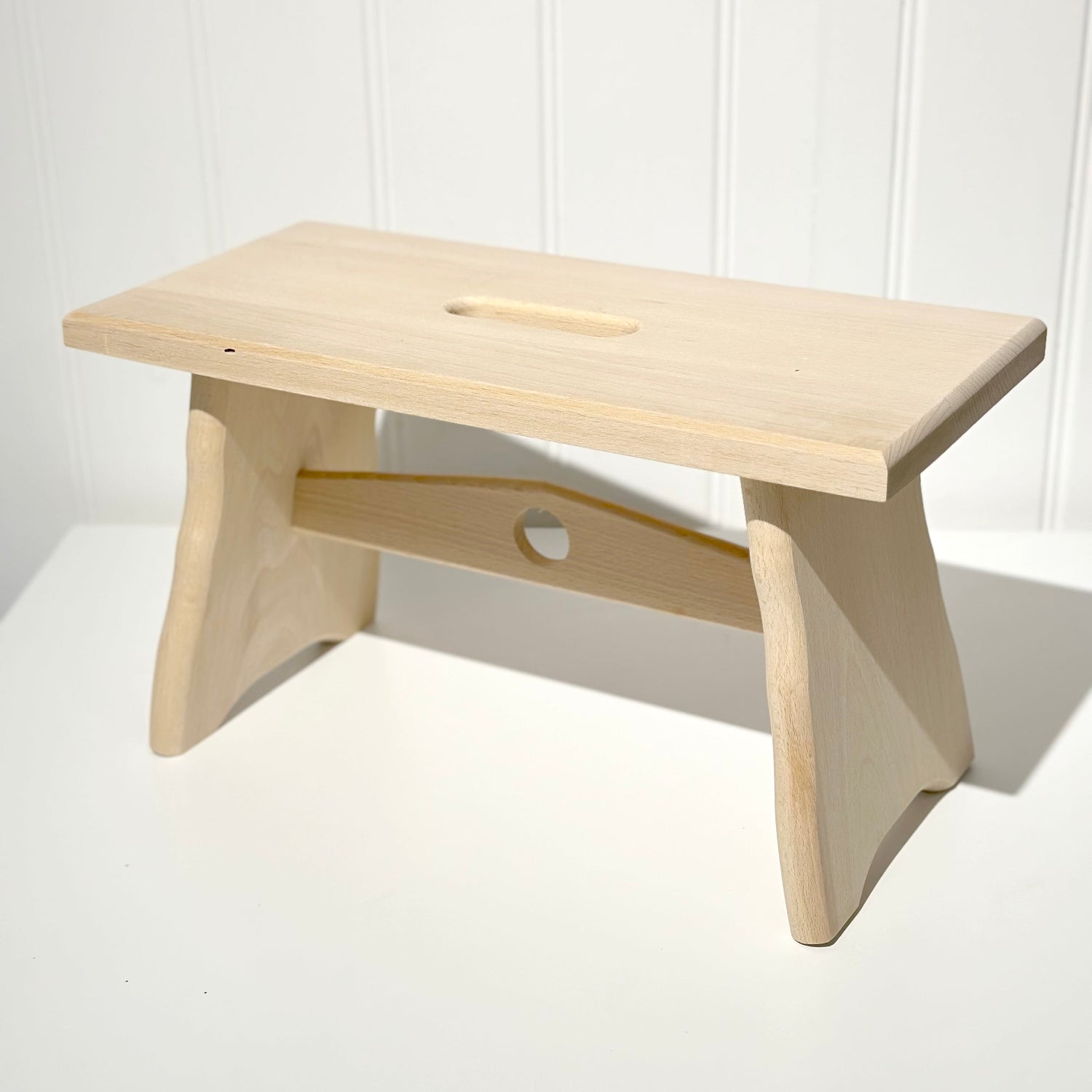 Wooden step stool hop up