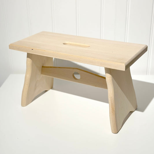 Wooden step stool hop up