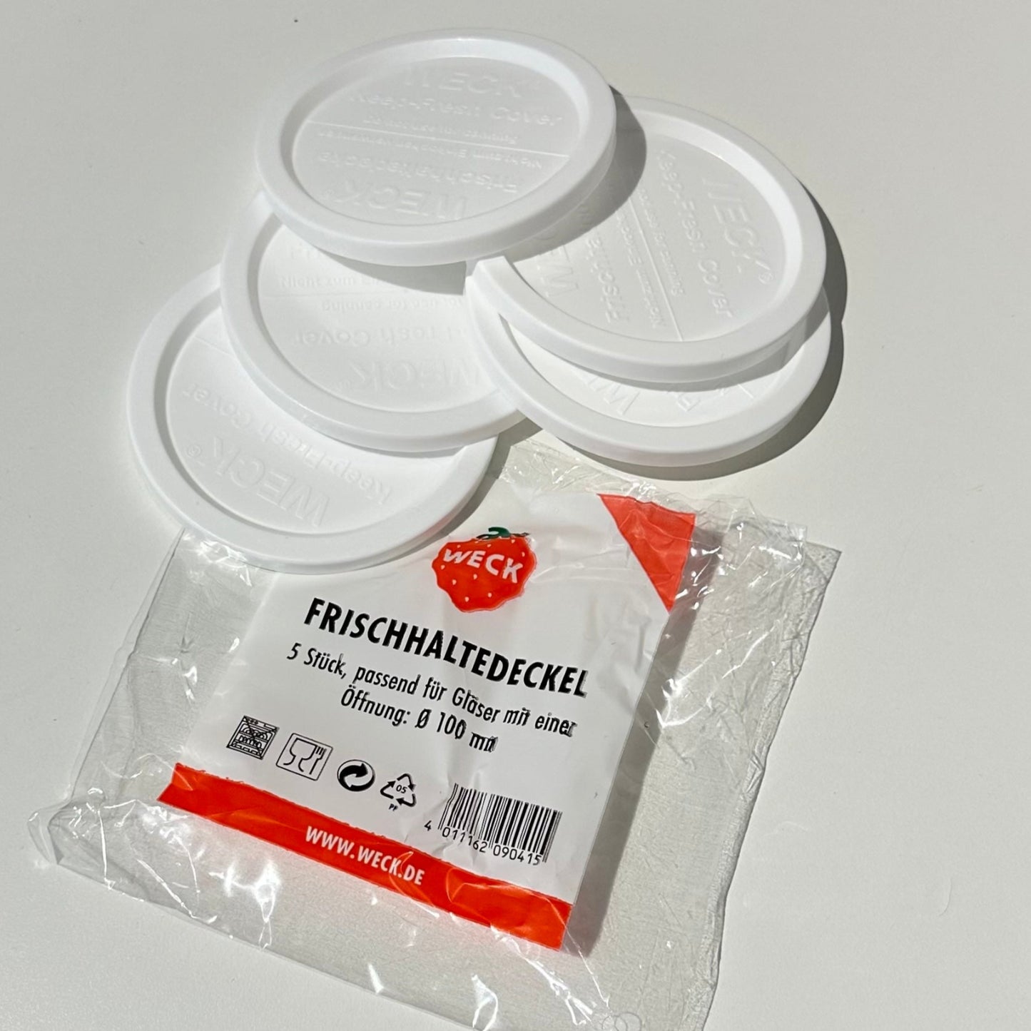 Weck jar spare lids 100mm white packs