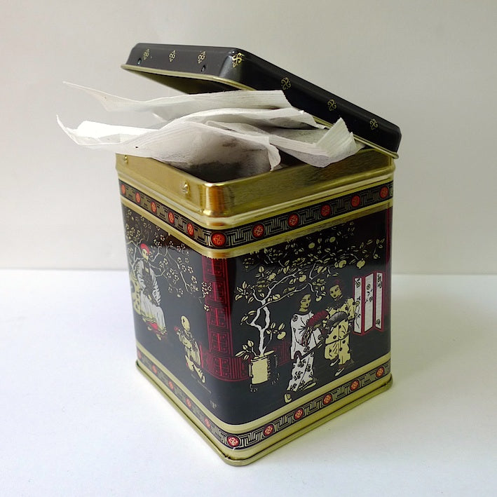 Tea caddy &#8211; black japan 1/4lb