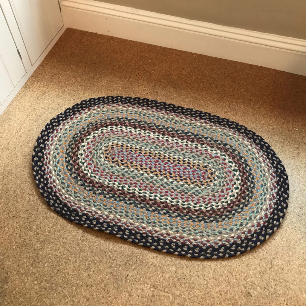 Braided Rug Co Misty Blue Cork floor