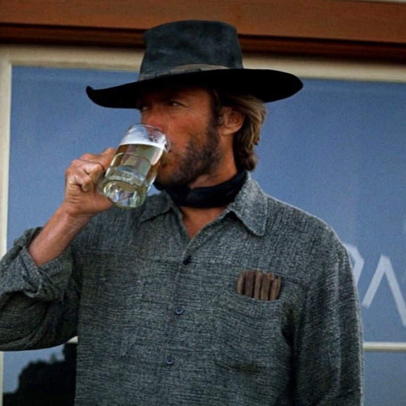 Clint with beer