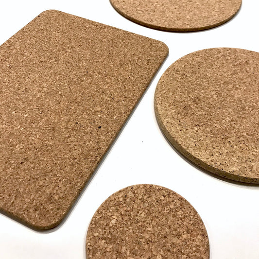 Cork place mats and coasters