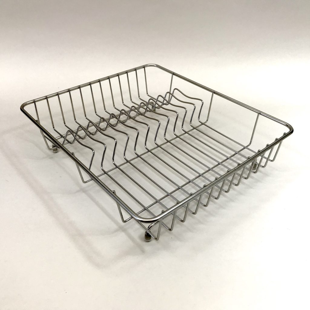 Dish drainer pop above stainless steel