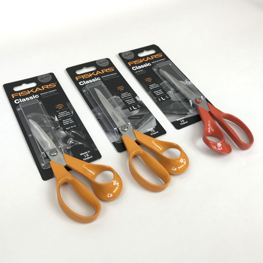 Fiskars scissors packs