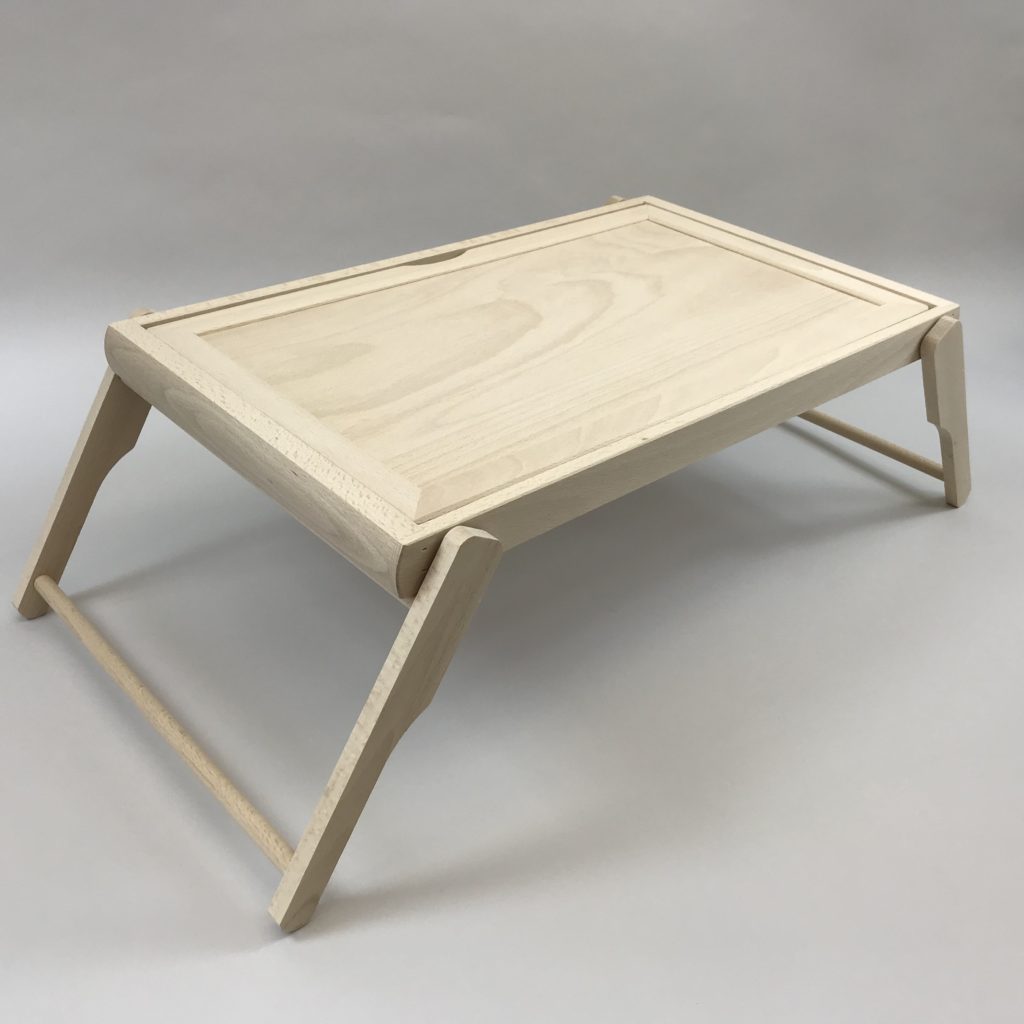 Folding wooden tray flat 2