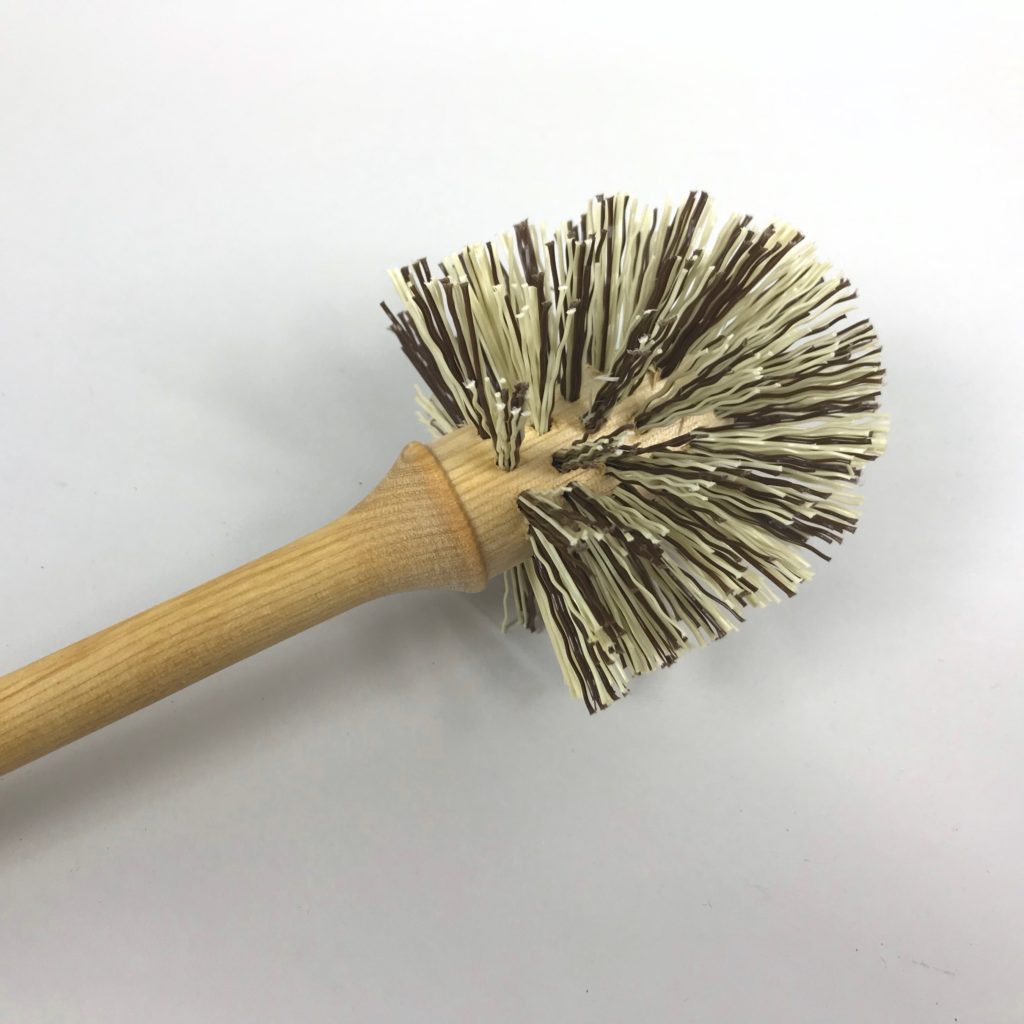 Toilet brush polypropylene fibre natural colour detail