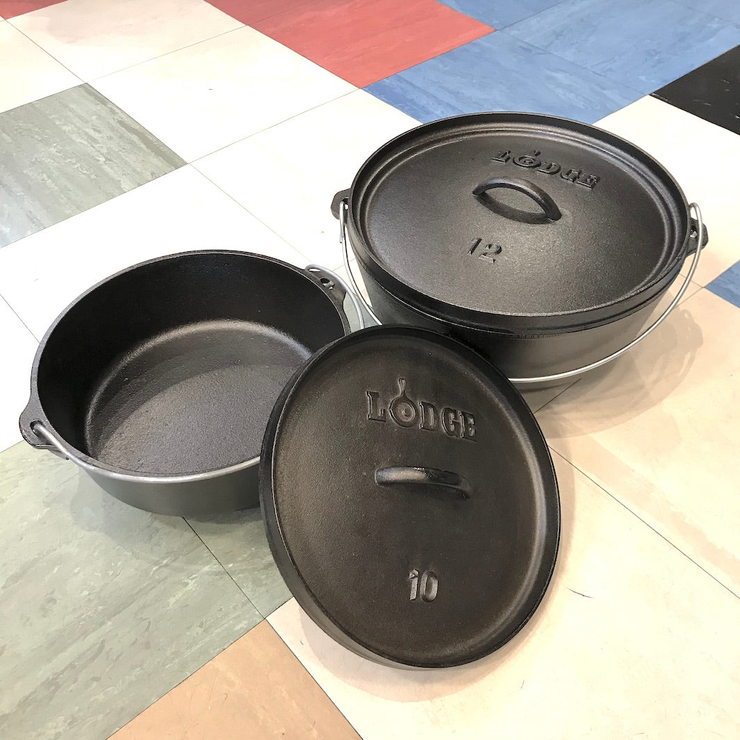 Lodge camp dutch ovens 10 and 12 shop floor