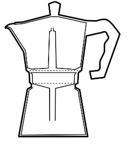 Espresso maker for induction hobs