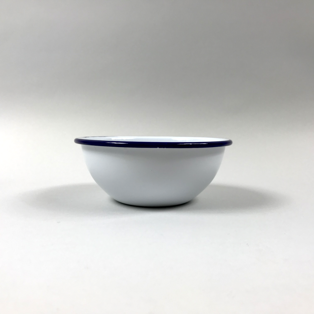 Blue and white pudding or cereal bowl 14cm side