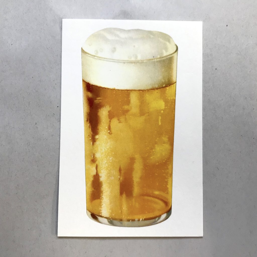 Postcard glass of beer