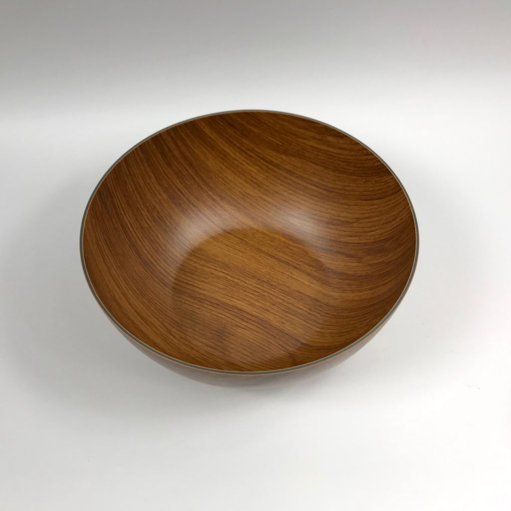 Recycled plastic wood effect 30 cm round bowl