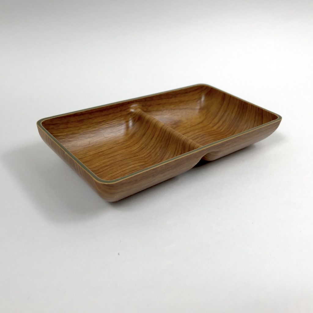 Rockford Wood effect double snack dish