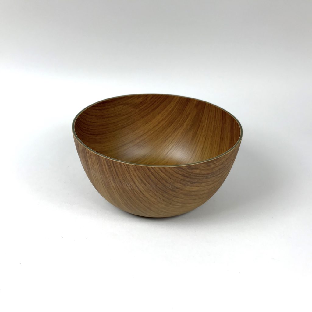 Recycled plastic wood effect round bowl 20cm