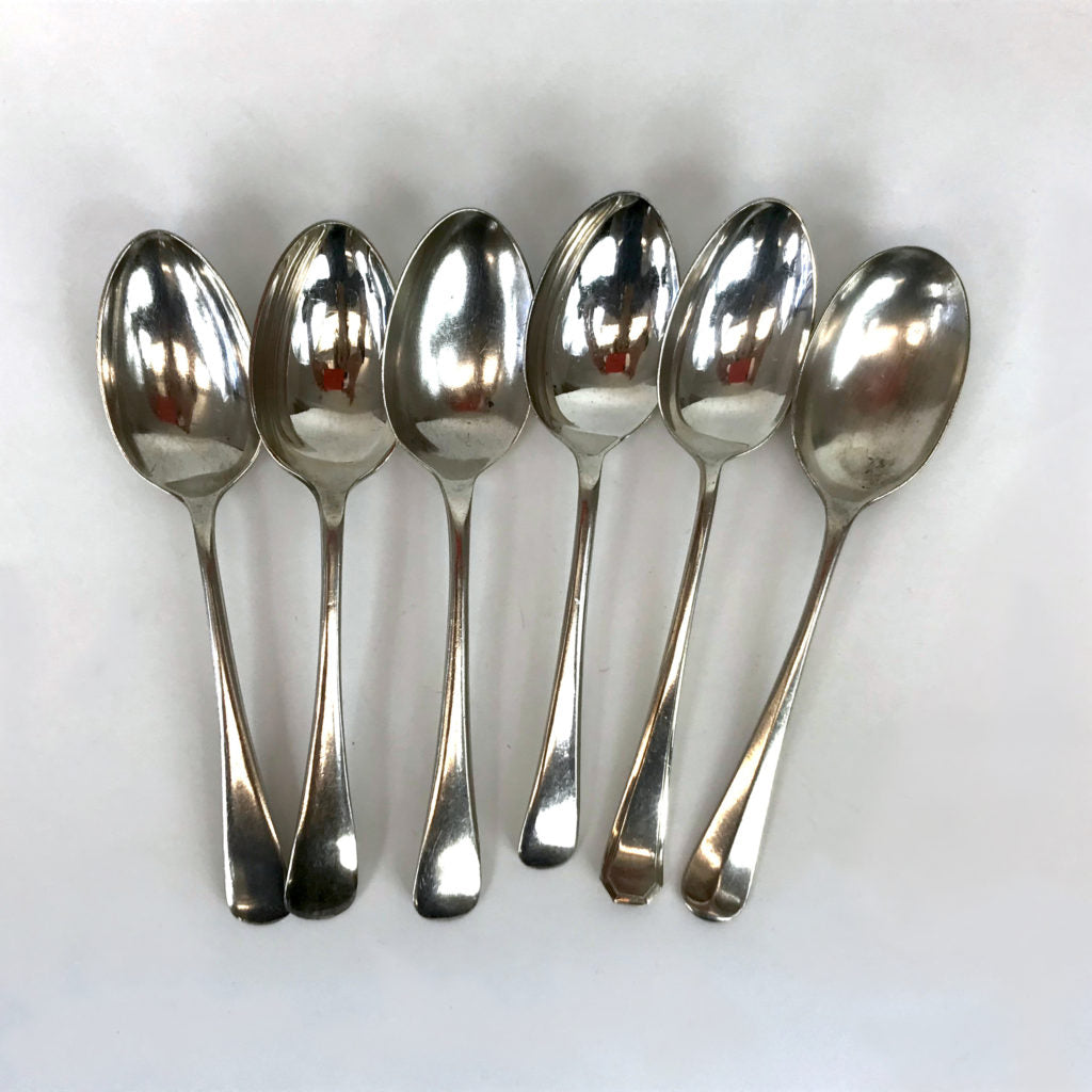 Silver plate dessert spoons 2